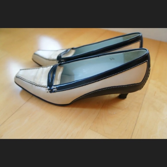 TOD'S Kitten Heel Pumps Cream Leather in size: 5.5 - Picture 3 of 5